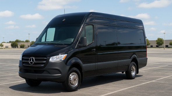 Exterior of Anderson Party Bus Company's 14 Passenger Sprinter Limousine in Anderson