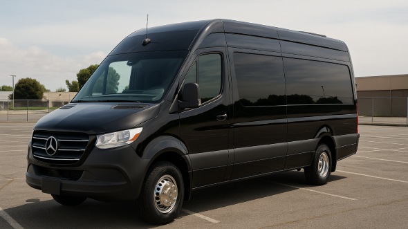 Exterior of Columbus Party Bus Company's 14 Passenger Sprinter Limousine in Columbus