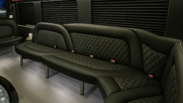 Interior of Mishawaka Party Bus Company's 18 Passenger Party Bus in Mishawaka