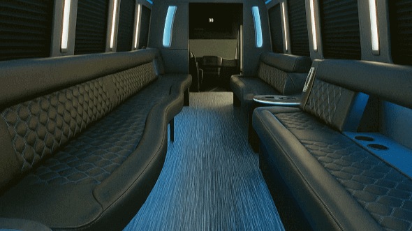 Interior of Columbus Party Bus Company's 20 Passenger Party Bus in Columbus