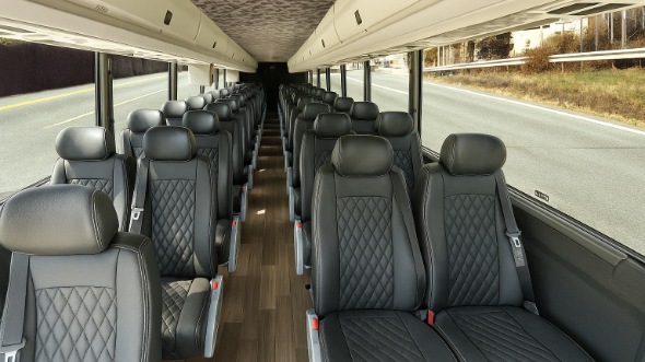 Interior of Indiana Party Bus Company's 25 Passenger Minibus in Indiana