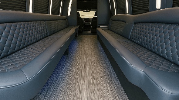 Interior of Columbus Party Bus Company's 25 Passenger Party Bus in Columbus