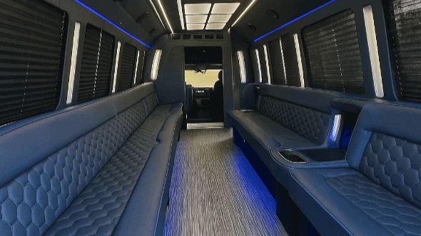Interior of Gary Party Bus Company's 30 Passenger Party Bus in Gary