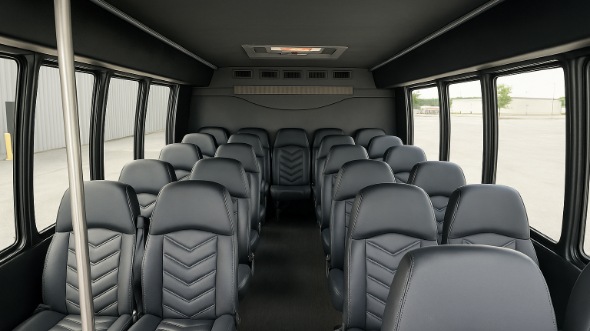 Interior of Indiana Party Bus Company's 35 Passenger Minibus in Indiana