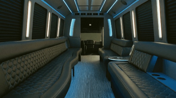 Interior of Crown Point Party Bus Company's 40 Passenger Party Bus in Crown Point