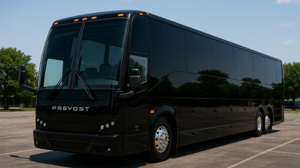 Exterior of Indiana Party Bus Company's 44 Passenger Charter Bus in Indiana