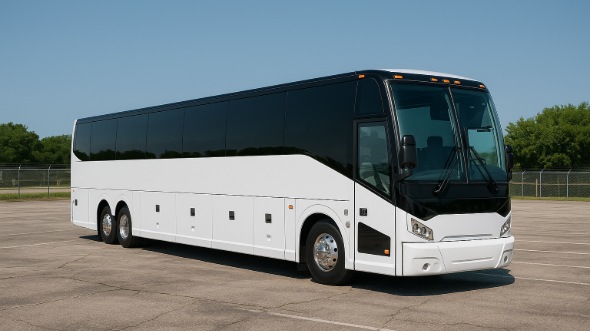 Exterior of Indiana Party Bus Company's 48 Passenger Charter Bus in Indiana