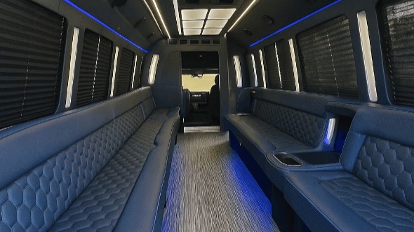Interior of Portage Party Bus Company's 50 Passenger Party Bus in Portage
