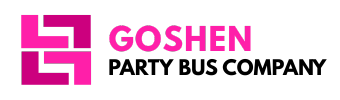 goshen party bus company logo